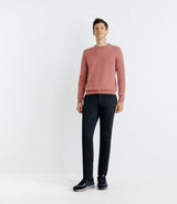 Pull col rond 100% cachemire rose