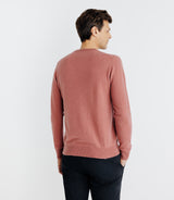 Pull col rond 100% cachemire rose