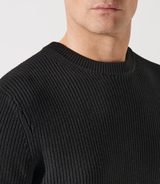 Pull col rond noir