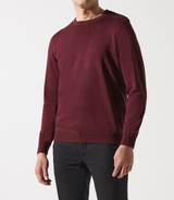 Bordeaux geknöpfter Rollenkragenpullover Bordeaux