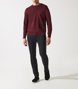 Bordeaux geknöpfter Rollenkragenpullover Bordeaux