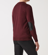 Bordeaux buttoned roller collar sweater Bordeaux