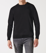 Pull col rond épaule boutonnée noir - IZAC