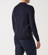 Marine round neck sweater with pocket