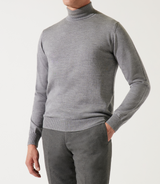 Chinesischer grauer Rollkragenpullover 100% Merino