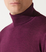 100% merino purple turtleneck