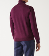 100% merino purple turtleneck