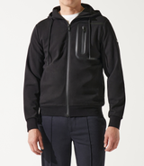 Black hooded zipped sweatshirt