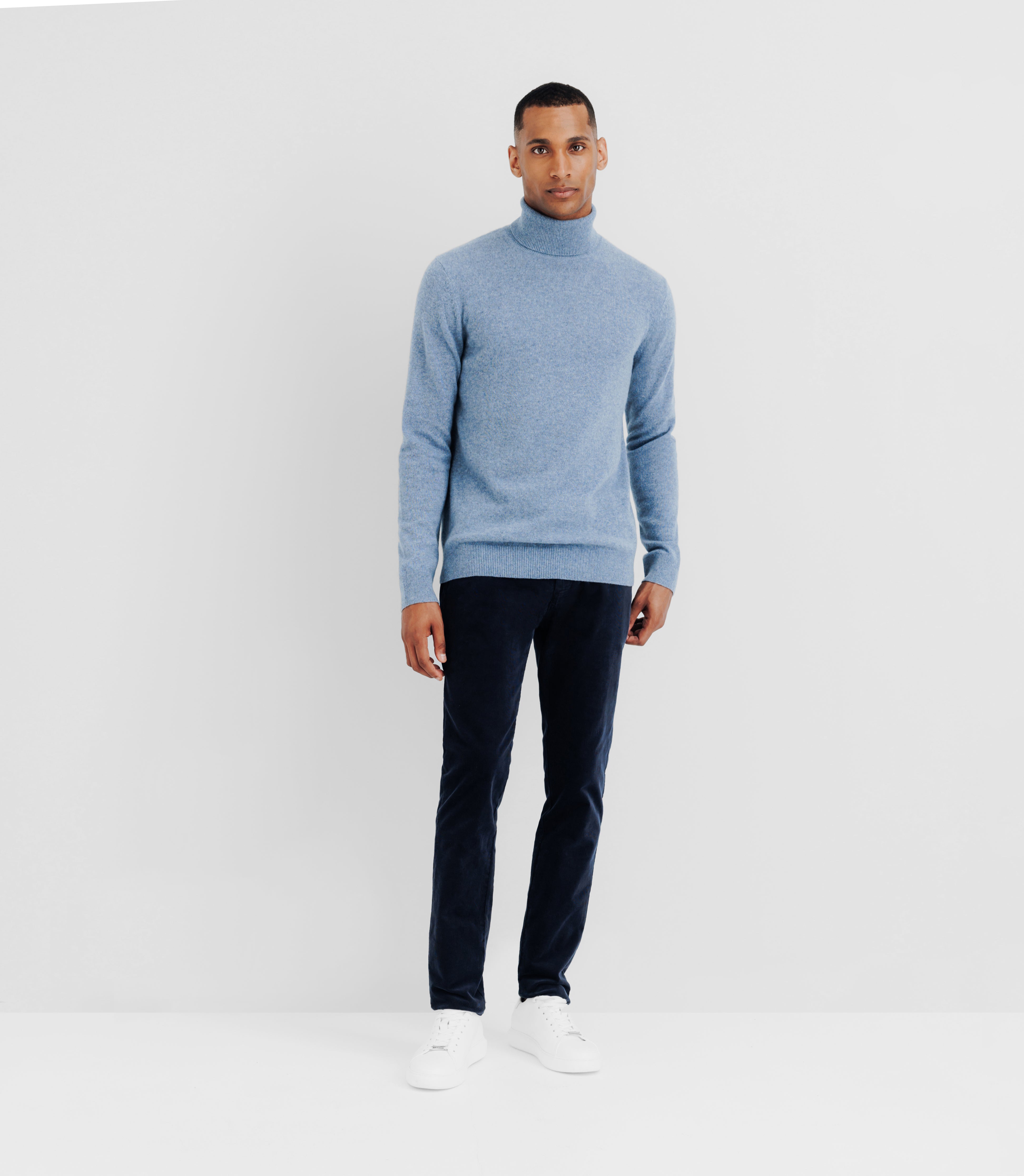 100% chatter indigo turtleneck