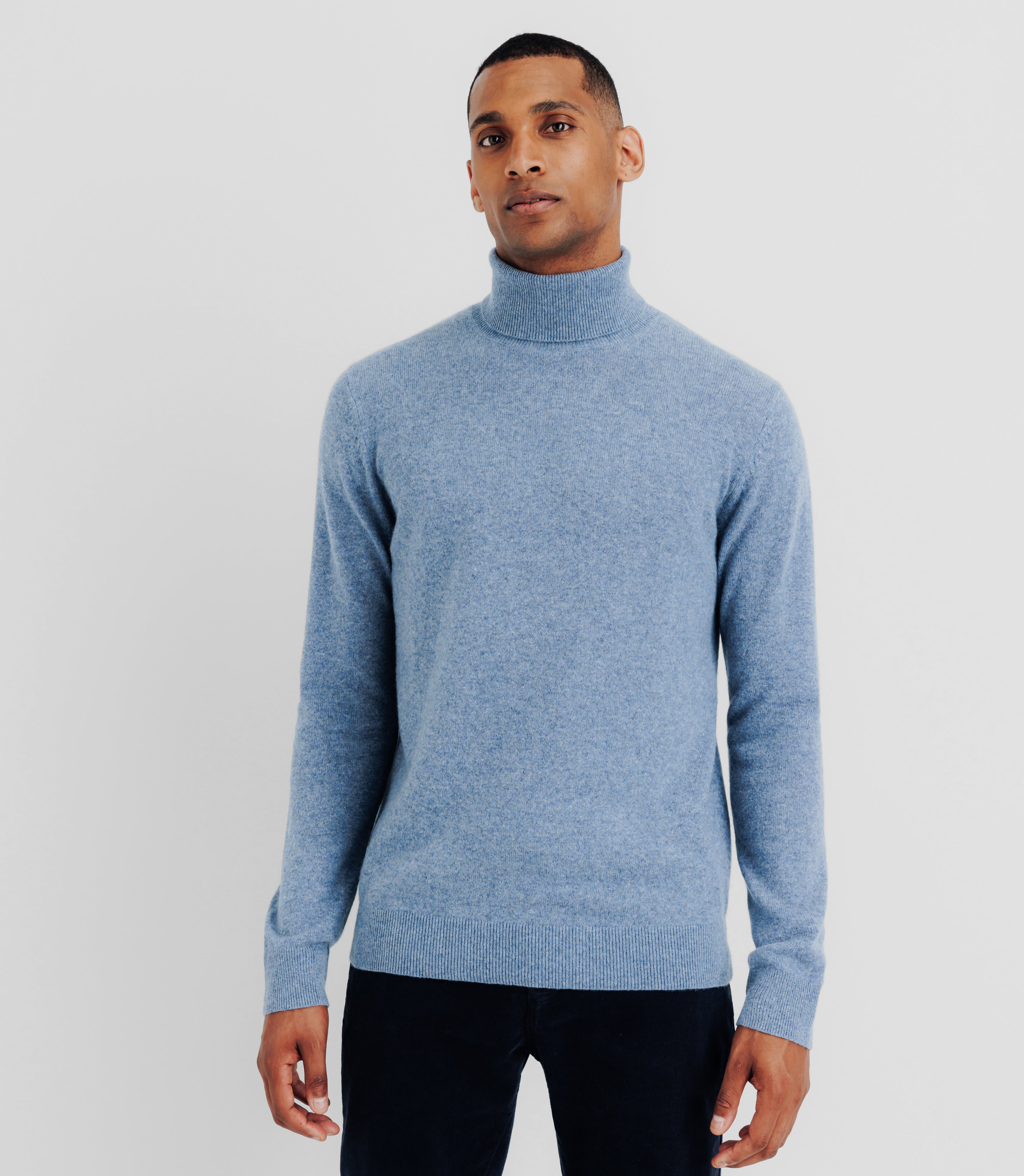 100% chatter indigo turtleneck