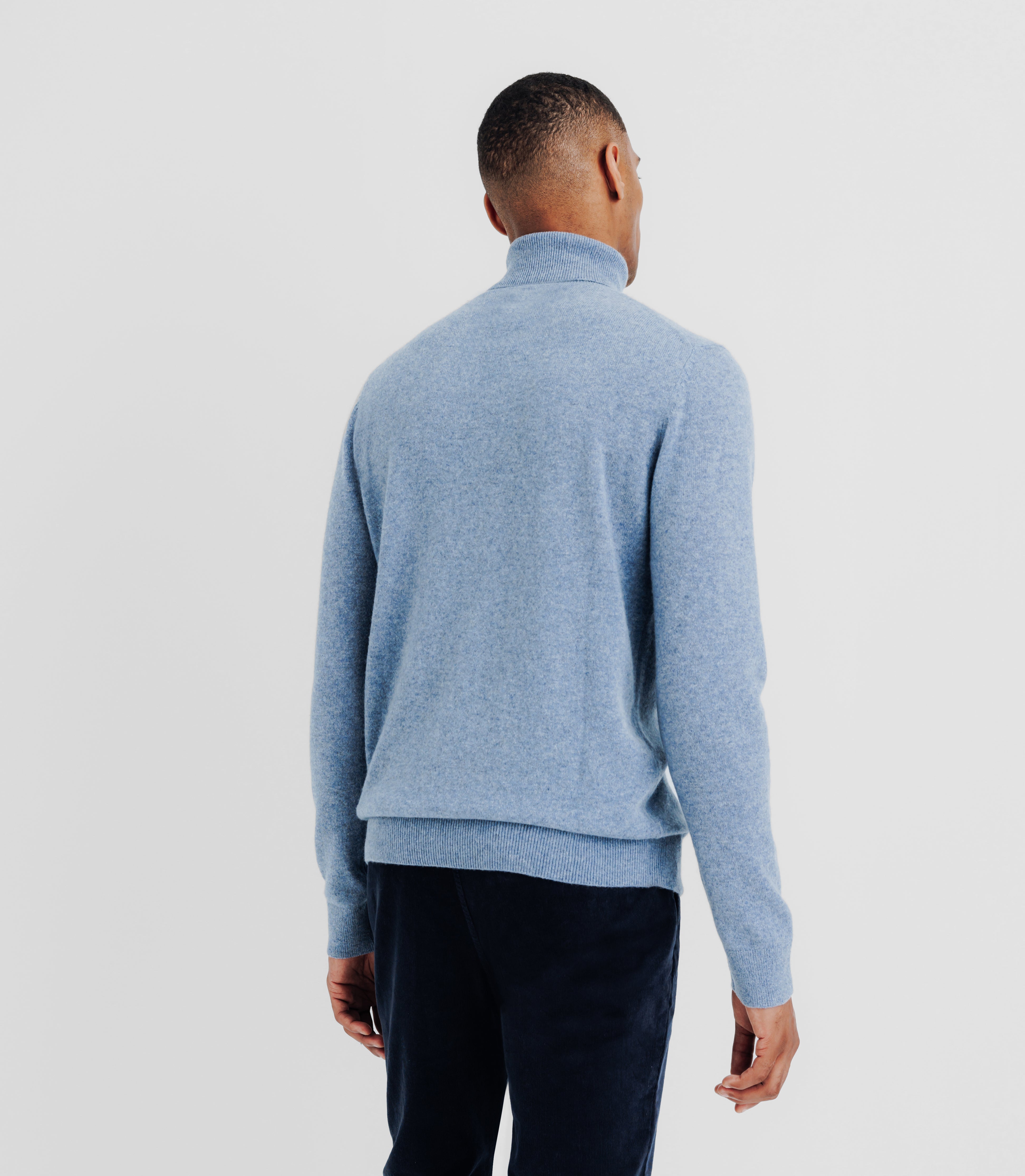 100% chatter indigo turtleneck