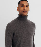 100% brown cashmere turtleneck