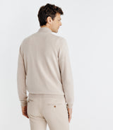 Pull col montant 100% cachemire beige - IZAC