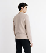 Pull en laine mérinos beige - IZAC