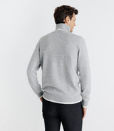 Pull col roulé gris