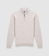 Pull col montant gris beige