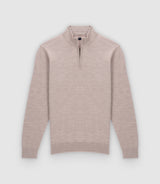 Pull col montant taupe