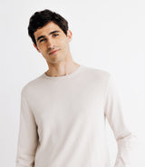 Pull col rond en maille beige - IZAC