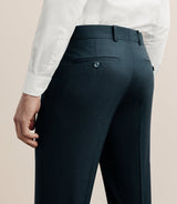 Pantalon ville en laine bleu marine - IZAC