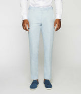 Pantalon ville 100% lin bleu ciel