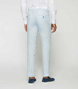 Pantalon ville 100% lin bleu ciel