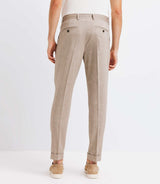 Pantalon ville avec cordon taupe