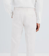 100% pink linen city pants