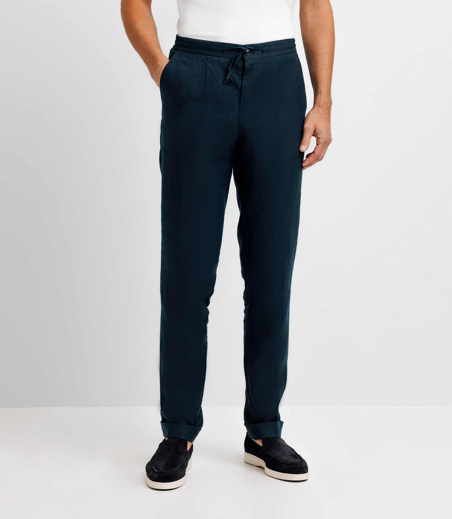 100% marine linen city pants