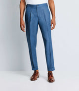 Pantalon ville bleu effet denim