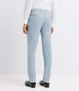 Pantalon ville esprit prince de galles bleu ciel