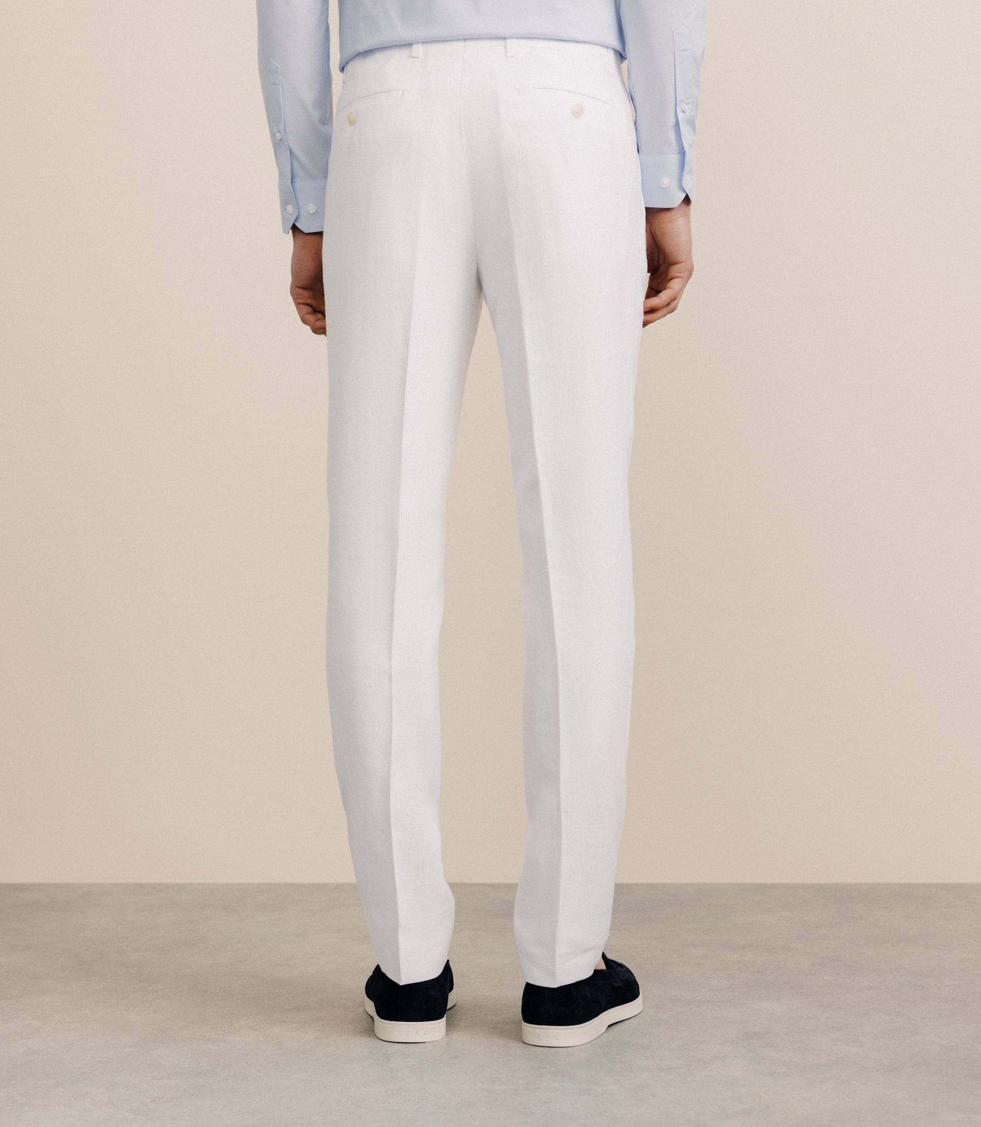 Pantalon 100% lin blanc - IZAC