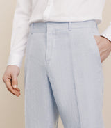 Pantalon 100% lin bleu ciel - IZAC