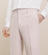 100% pink linen pants