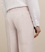 100% pink linen pants