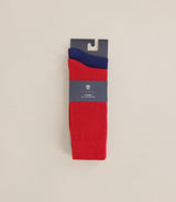 Pack de 2 chaussettes rouge - IZAC