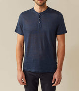 Xabi" navy round neck t-shirt