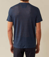 Xabi" navy round neck t-shirt