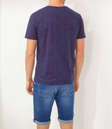 Ximenia" navy round neck T-shirt