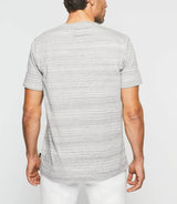 Grau-meliertes T-Shirt mit Streifenprint "Gio