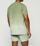 GUYTO khaki gradient short sleeve t-shirt