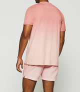 T-Shirt mit kurzen Ärmeln und Farbverlauf Dip Dye rosa GUYTO