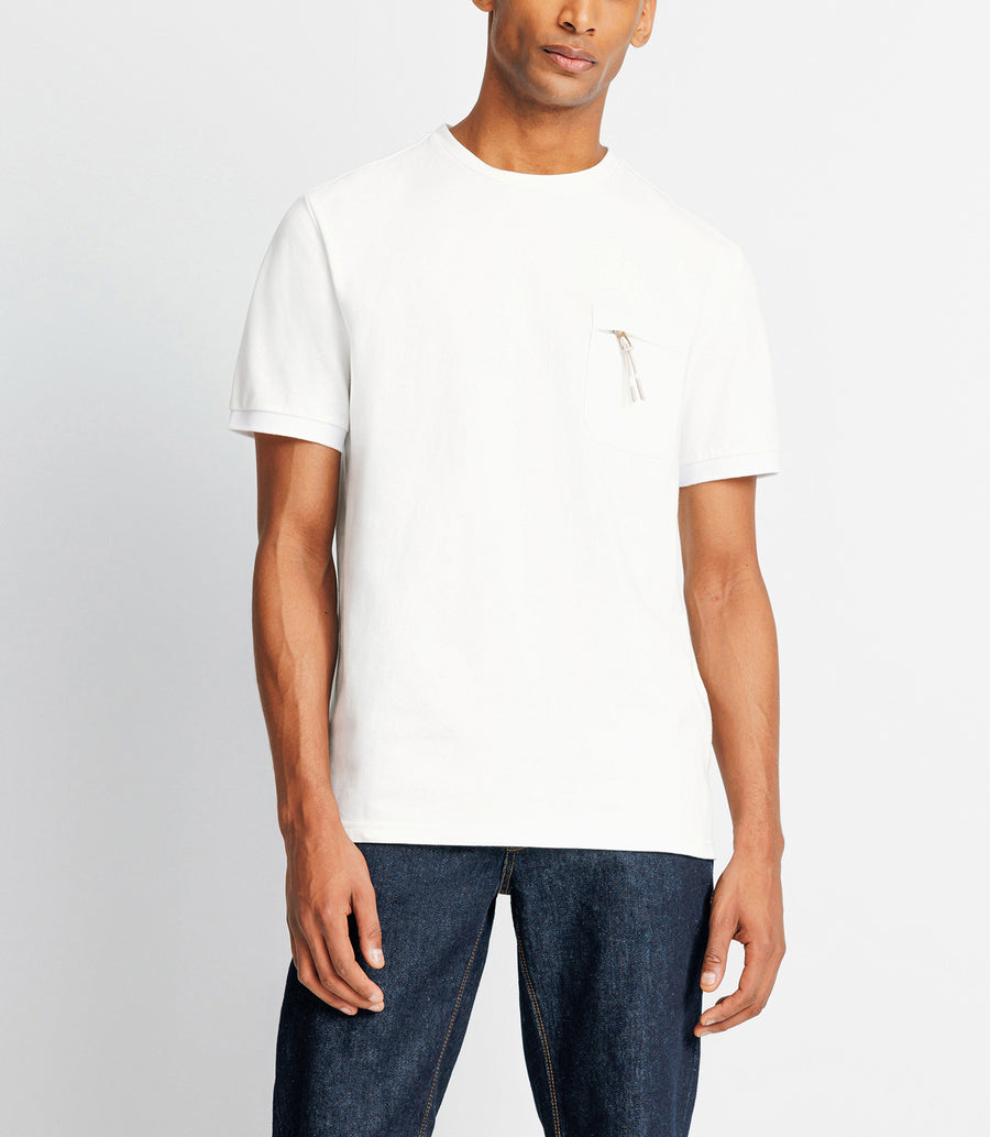 Tee mc zip pocket WHITE