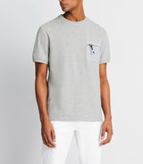 T-shirt avec poche zippée gris - IZAC