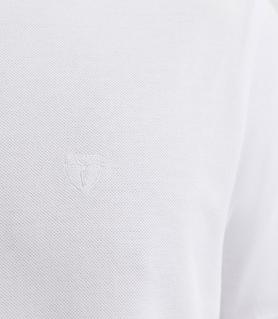 Round neck tee pique WHITE