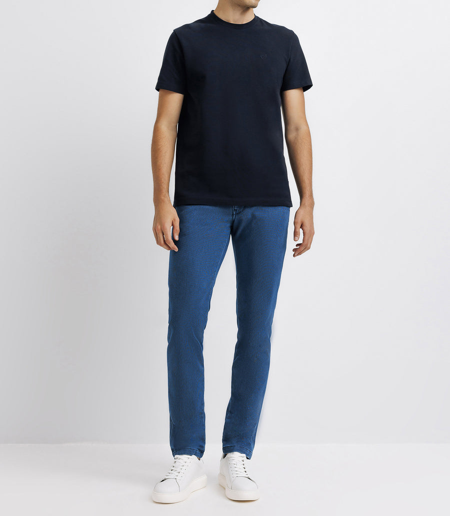 Round neck tee pique MARINE