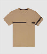 T-Shirt mit beige Band