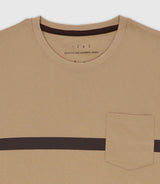 T-Shirt mit beige Band