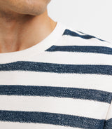 Ecru and blue striped t-shirt