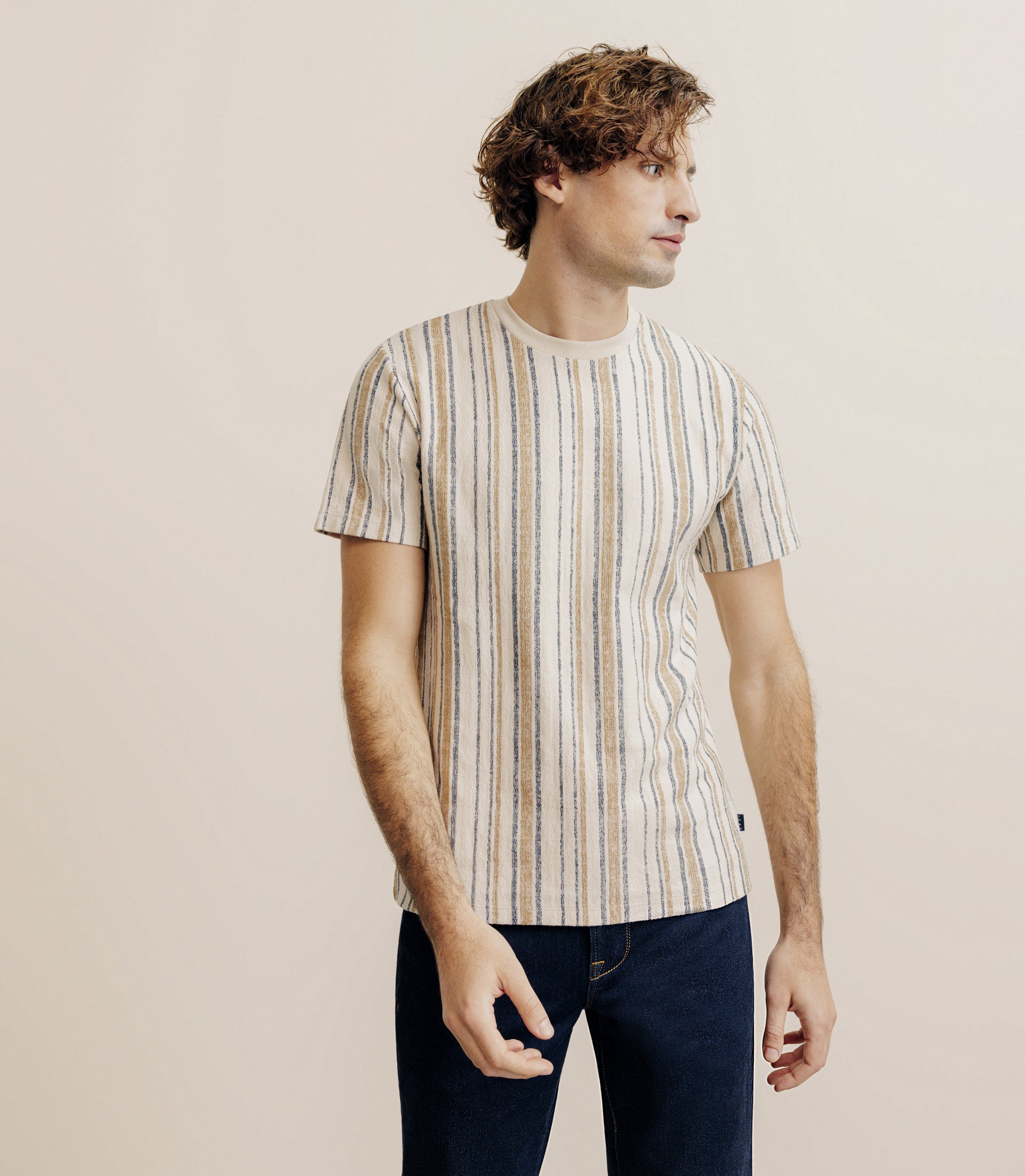 Camel striped t-shirt