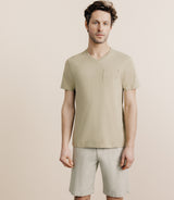 V-neck t-shirt with khaki pocket